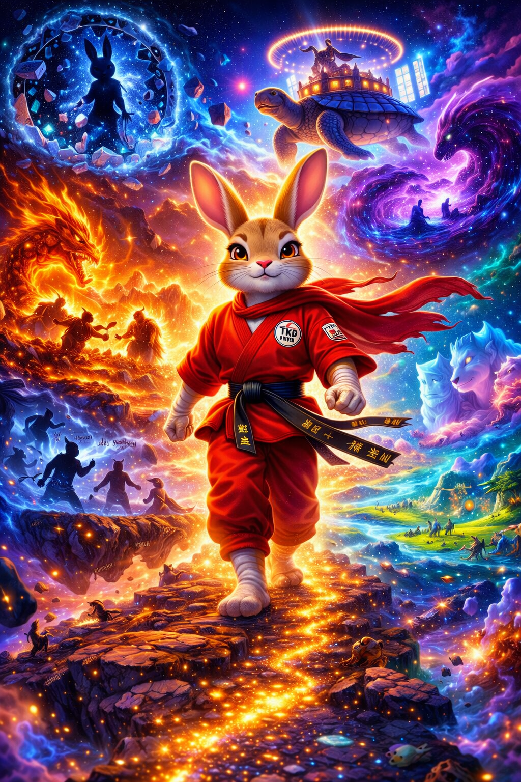 Cosmic Journey of the Warrior Rabbit